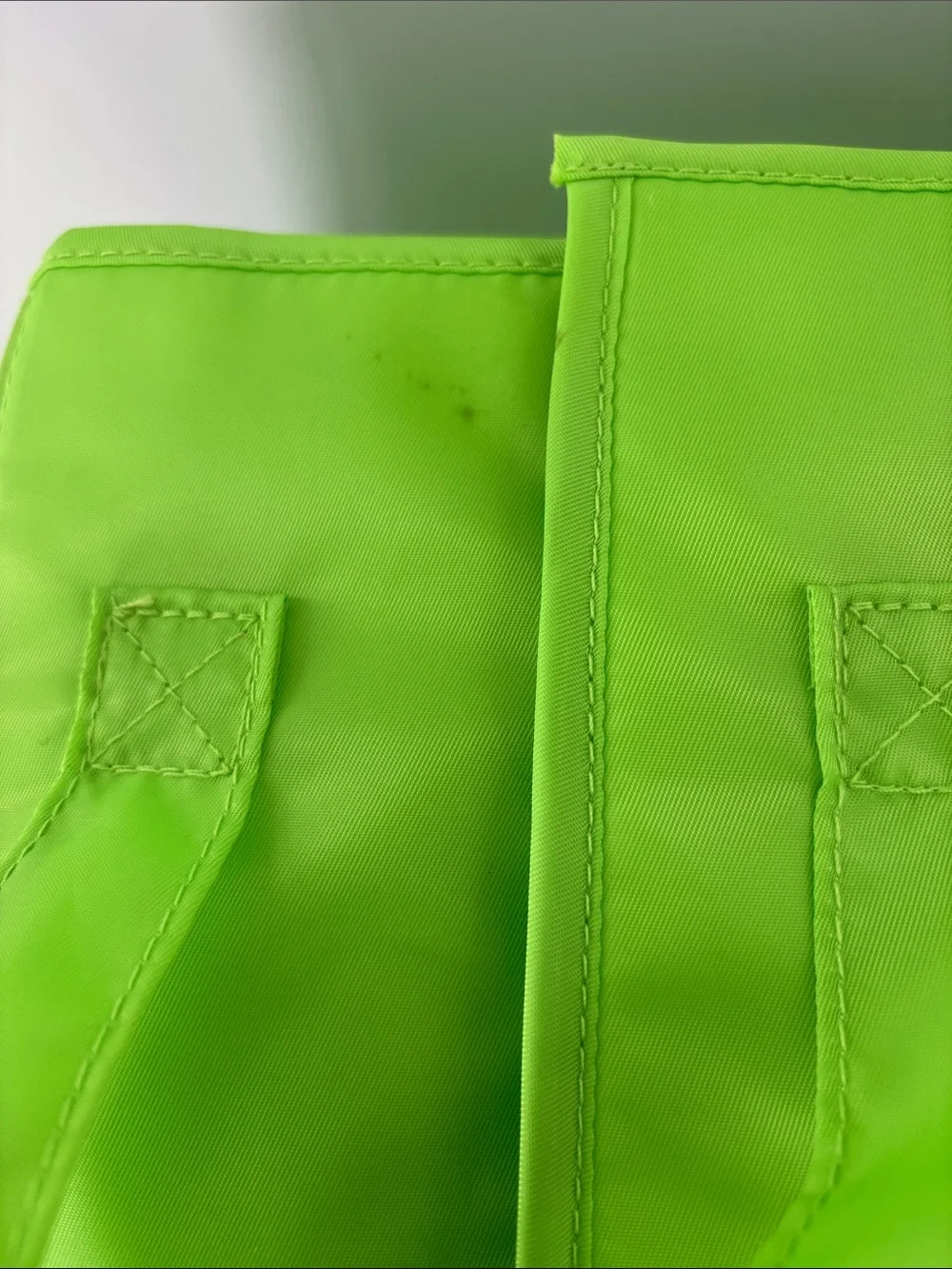 Joy Mangano Bright Lime Green Nesting Cosmetic Bag Set